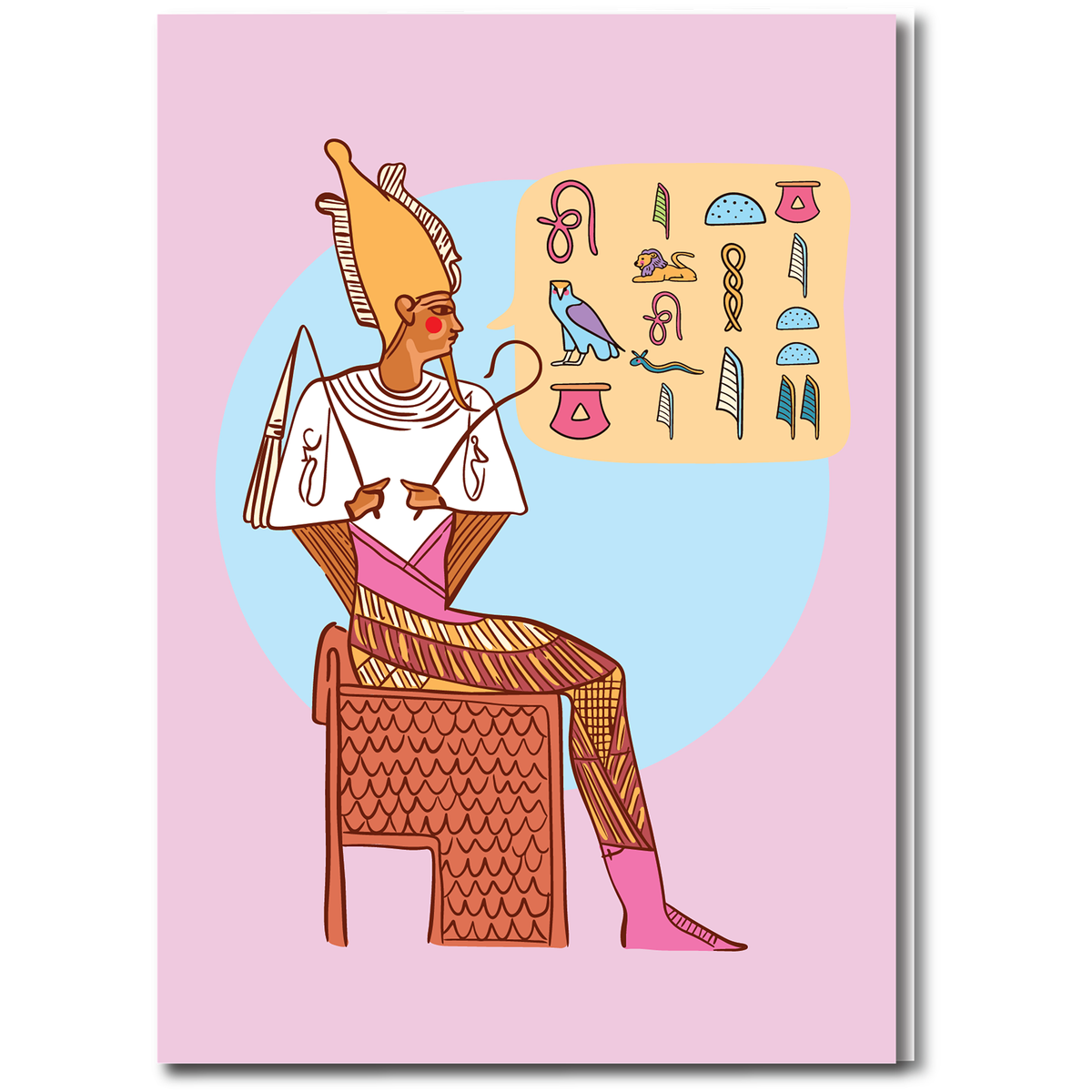 Hieroglyph Figure Greeting Card