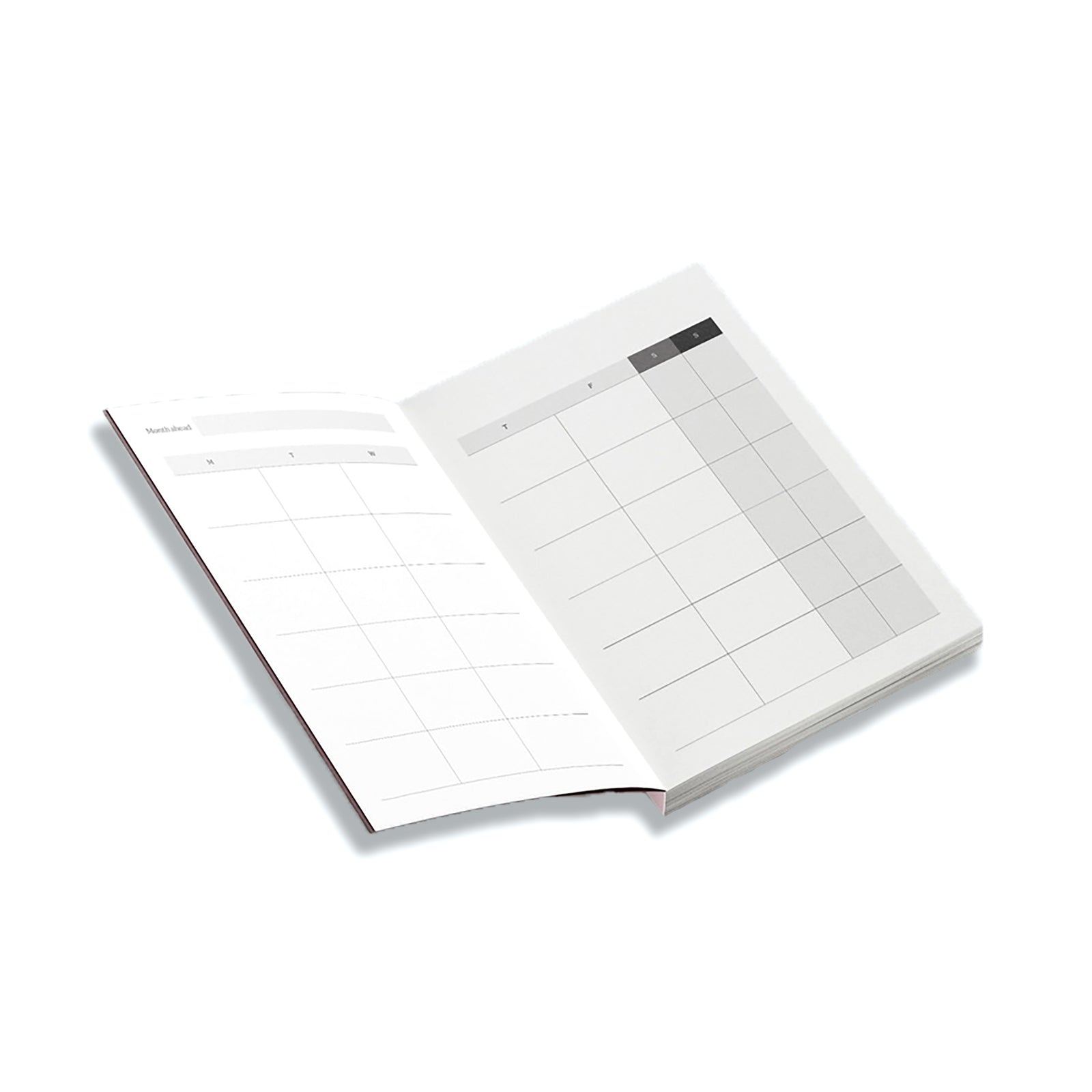 Notebook with colorful geometric pattern on a white background