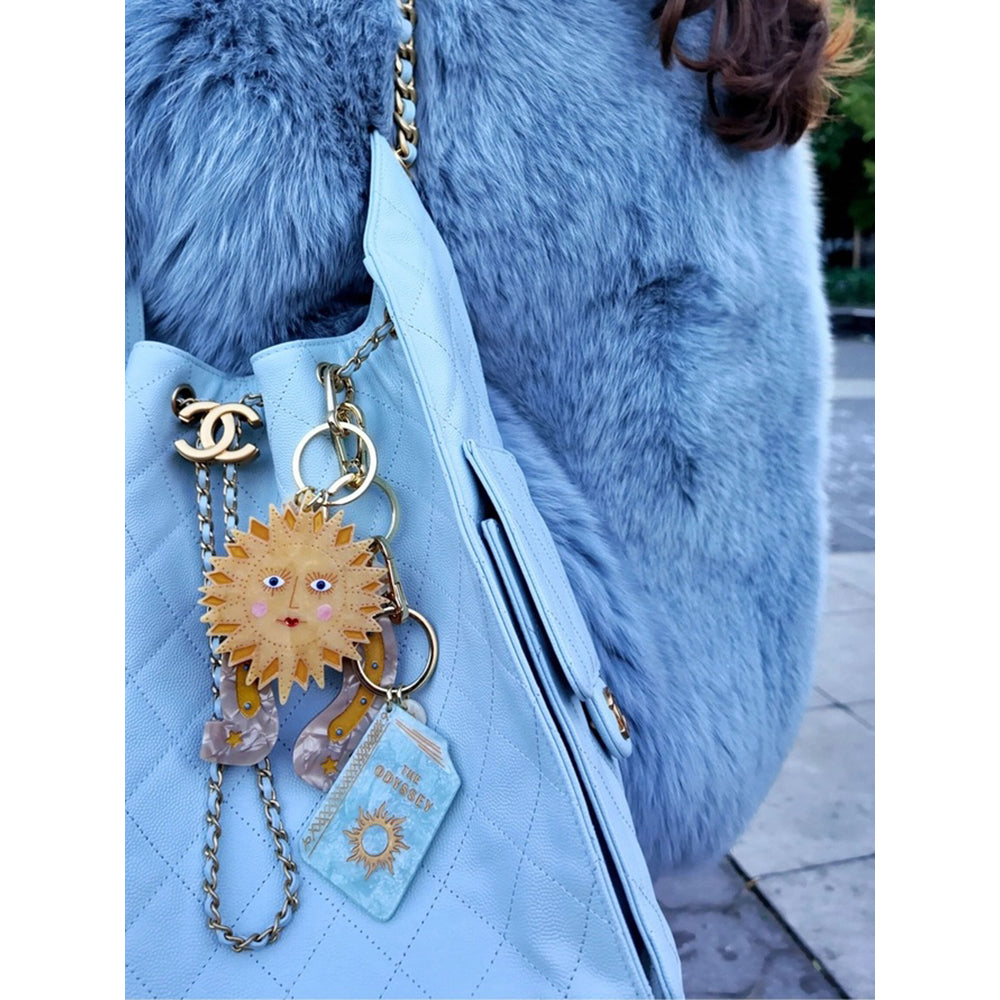 Hand-Painted 'The Odyssey' Book Bag Charm Keychain