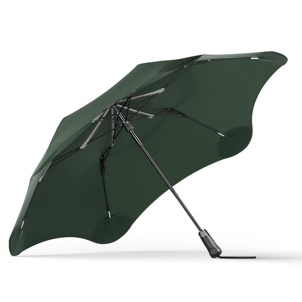 Green umbrella on a white background