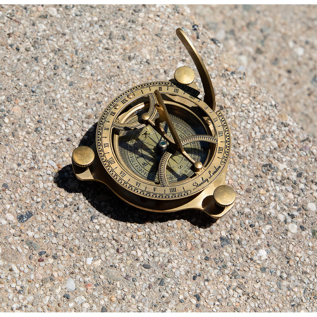 Brass Sundial Compass - Patina Finish