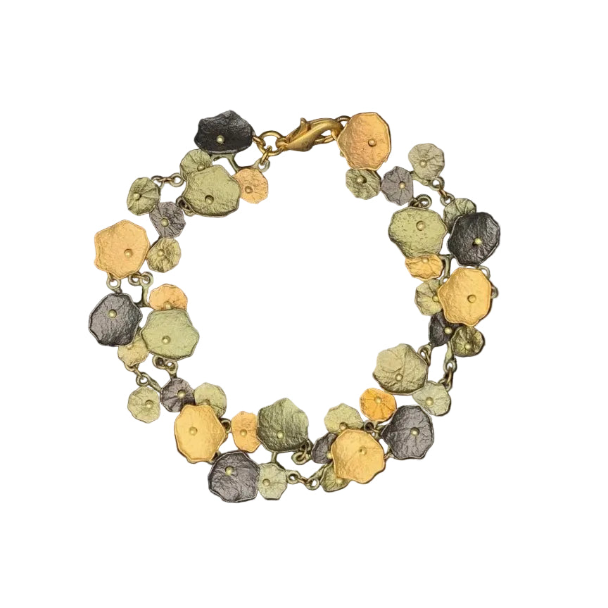 Multicolored floral bracelet