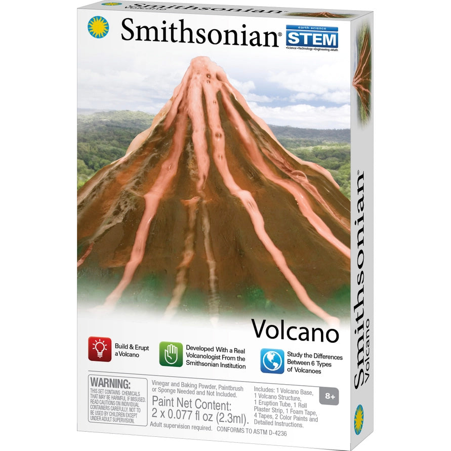 Smithsonian STEM Volcano kit packaging on a white background