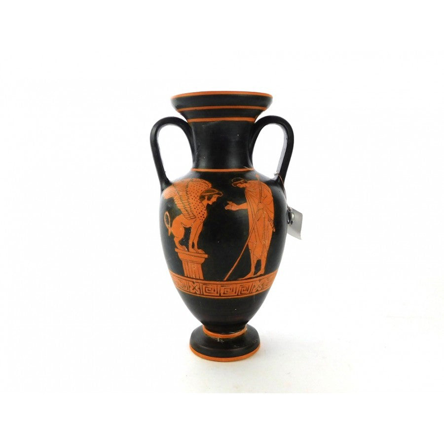 Greek Vase Amphora, Oedipus &amp; Sphinx