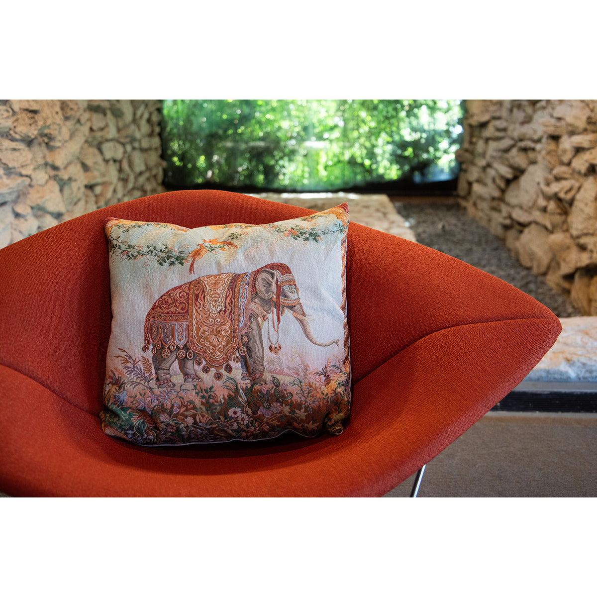 Elephant Tapestry Pillow