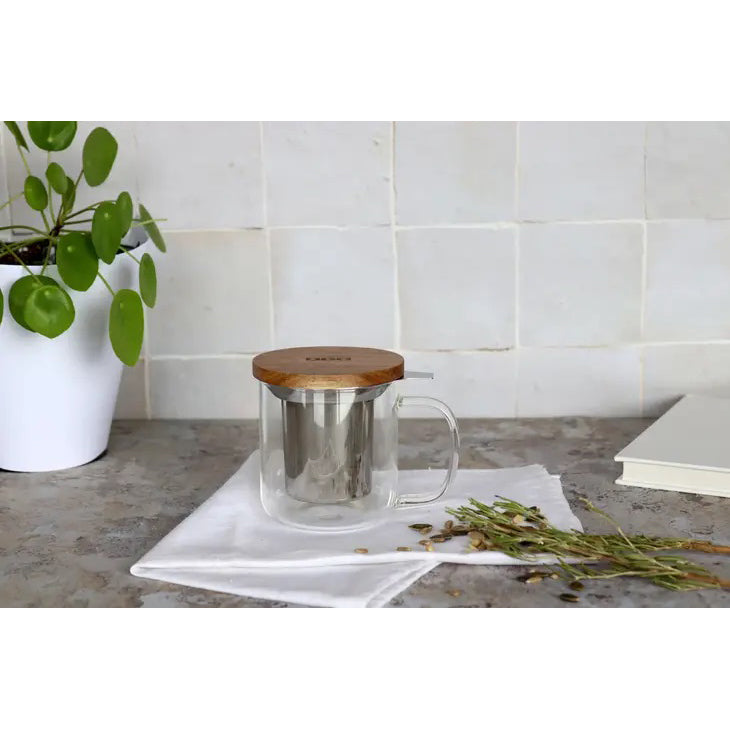 Glass Tea Mug with Infuser - Aurora Tea Mug (Deeply) – EILONG®