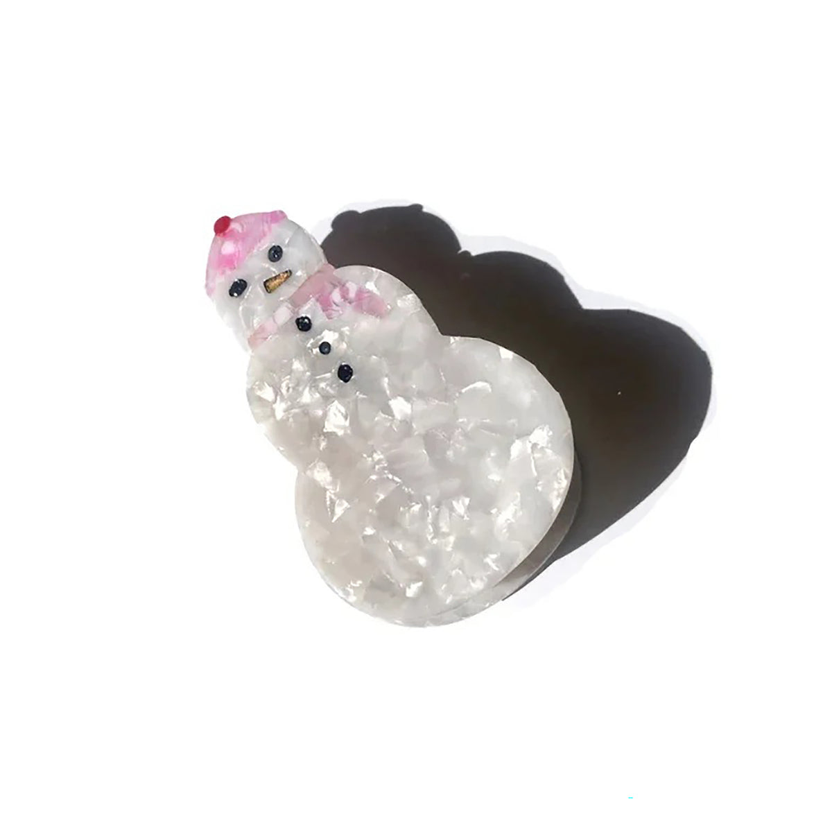 Hand-Painted Snowman Hair Clip