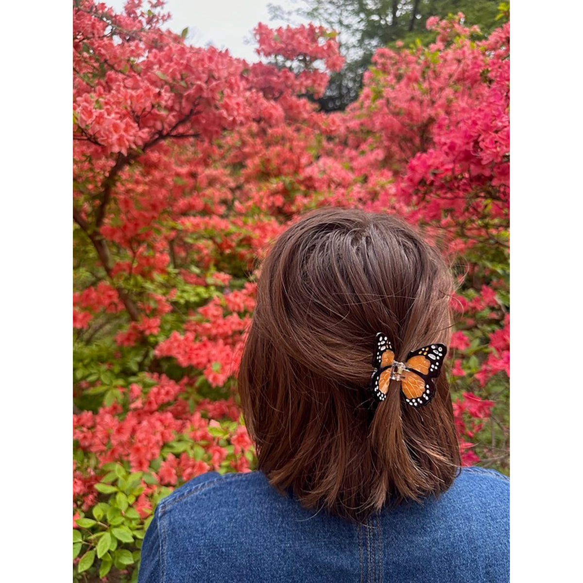 Hand-Painted Mini Monarch Hair Clip