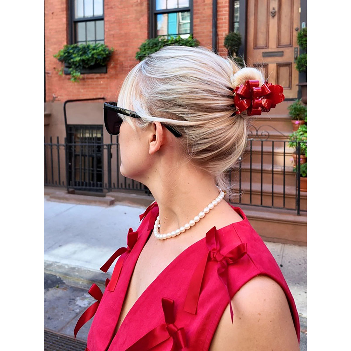 Hand-Painted Gift Bow Hair Clip