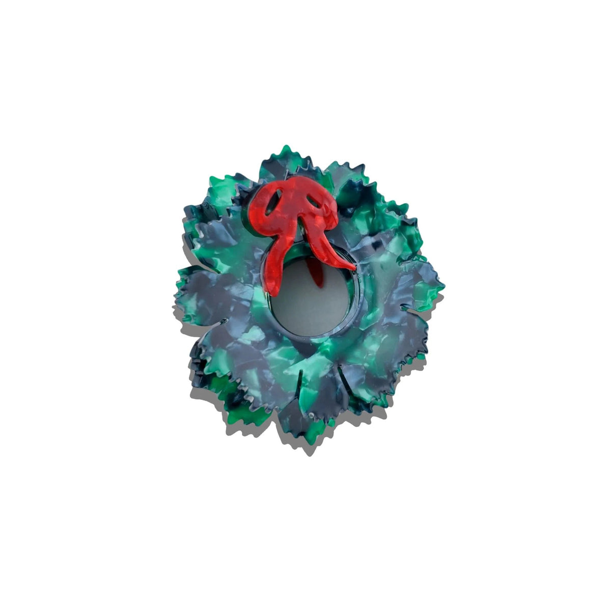 Hand Painted Origami Wreath Hair Clip