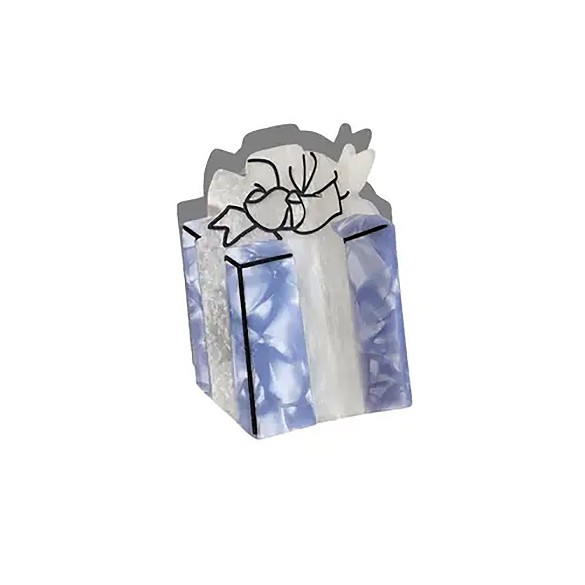 Hand-Painted Gift Box Hair Clip