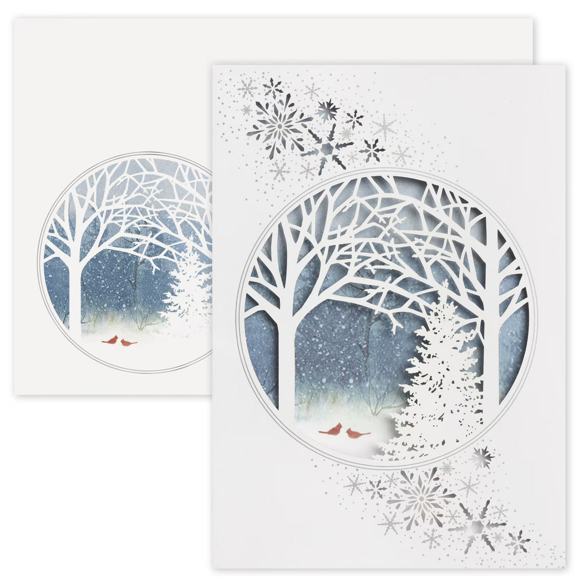 Winter Trees and Cardinals Boxed Holiday Cards