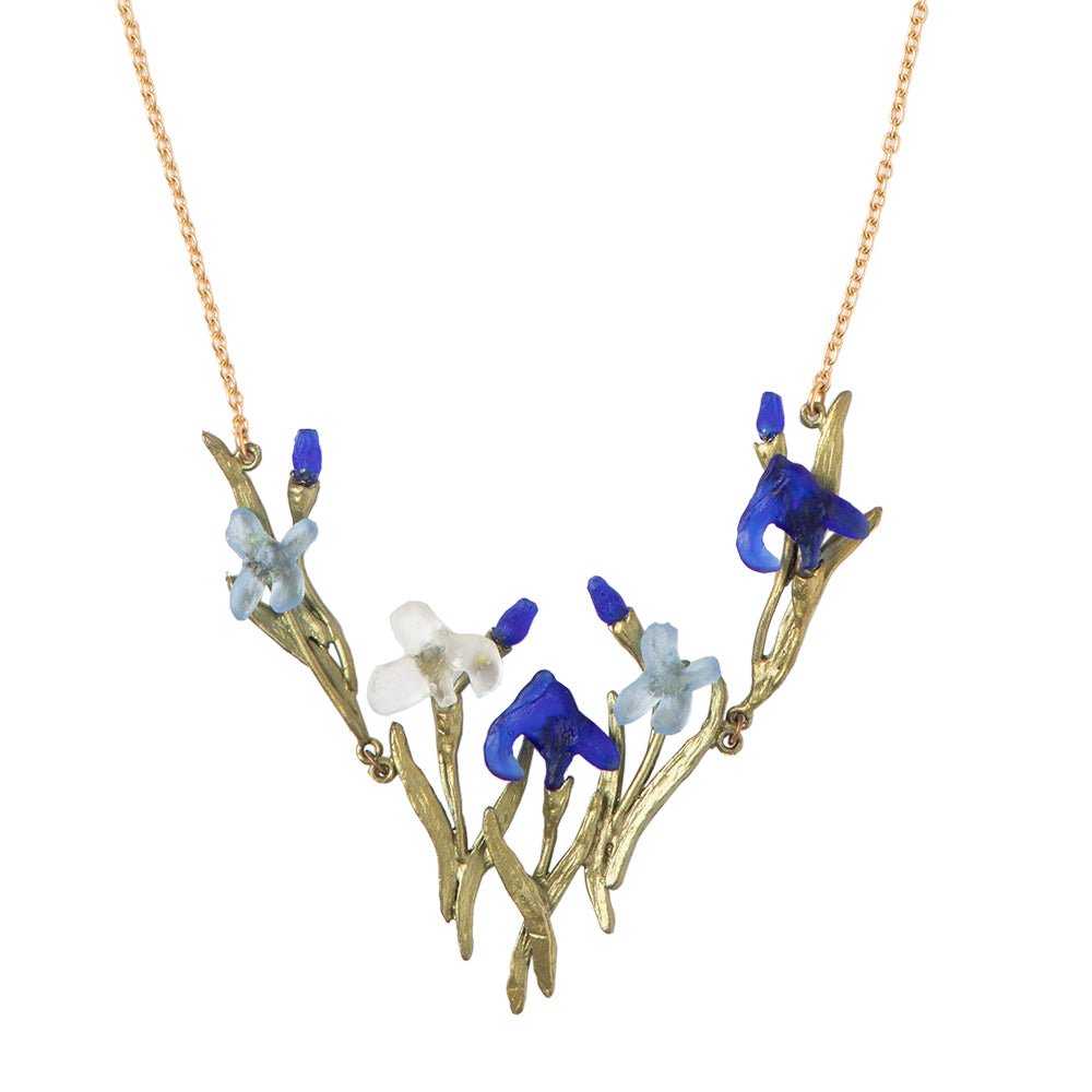 Glass Irises Statement Necklace