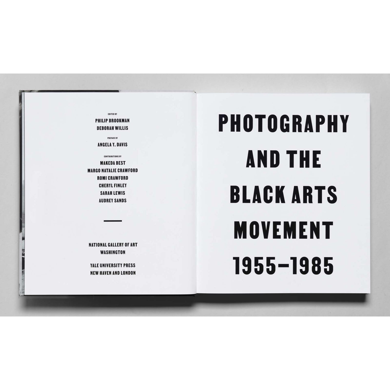 Book cover with silhouette of a person and text 'PHOTOGRAPHY AND THE BLACK ARTS MOVEMENT 1955-1985'.