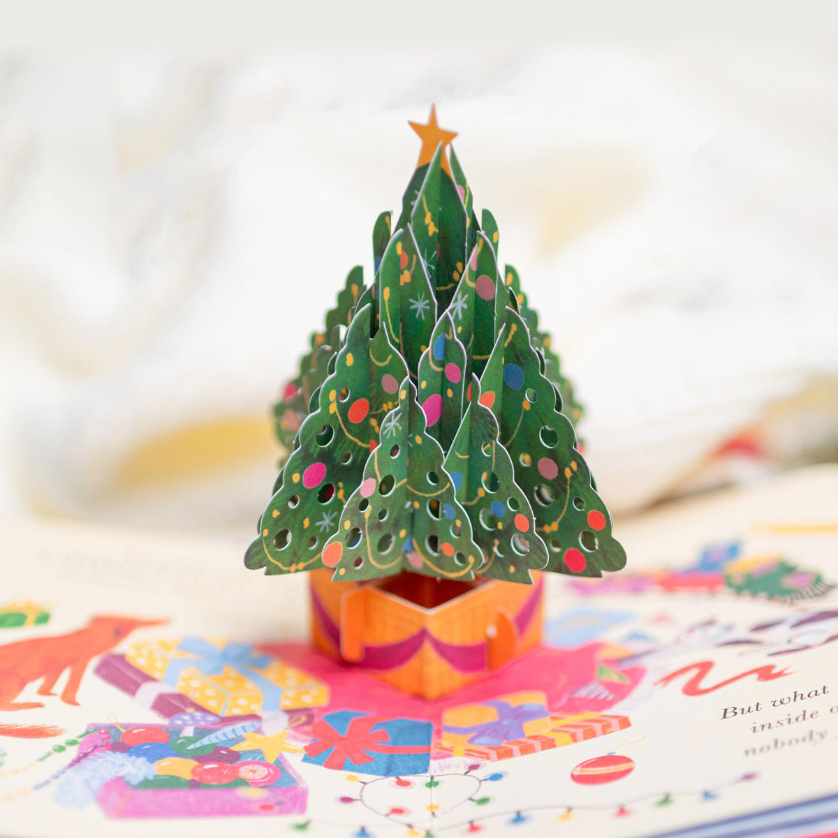 Pop up Christmas Tree from the Bok Interior View of Book A Little Pop of Joy
