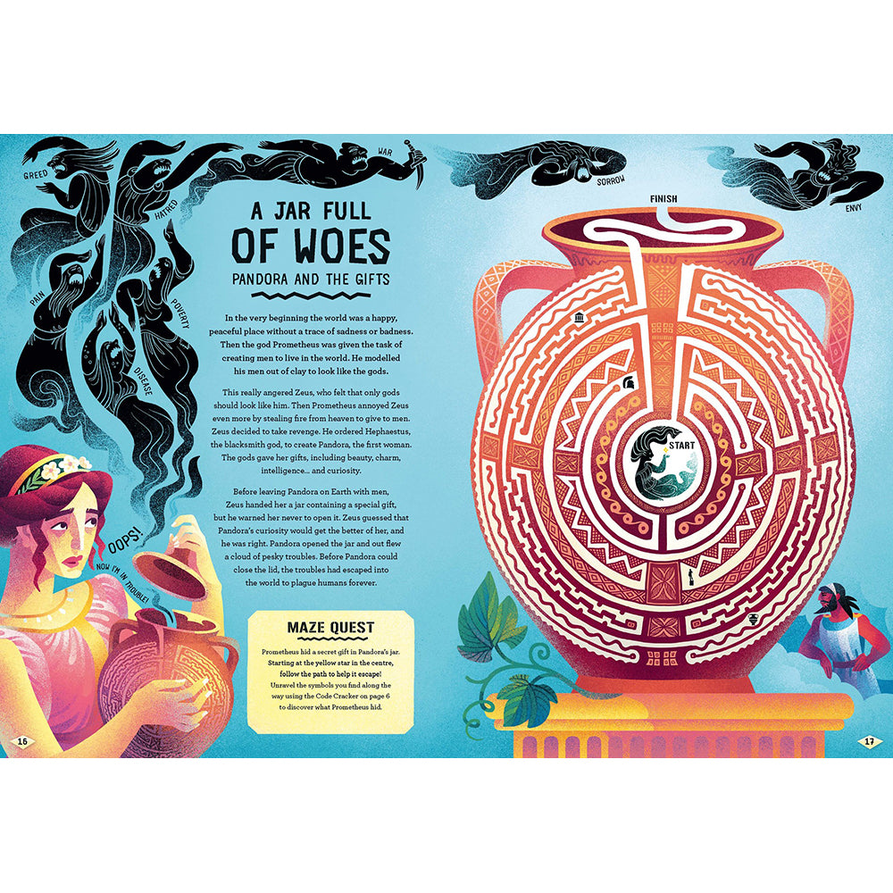 Greek Myths: Solve Mazes, Crack Codes and Untangle Riddles