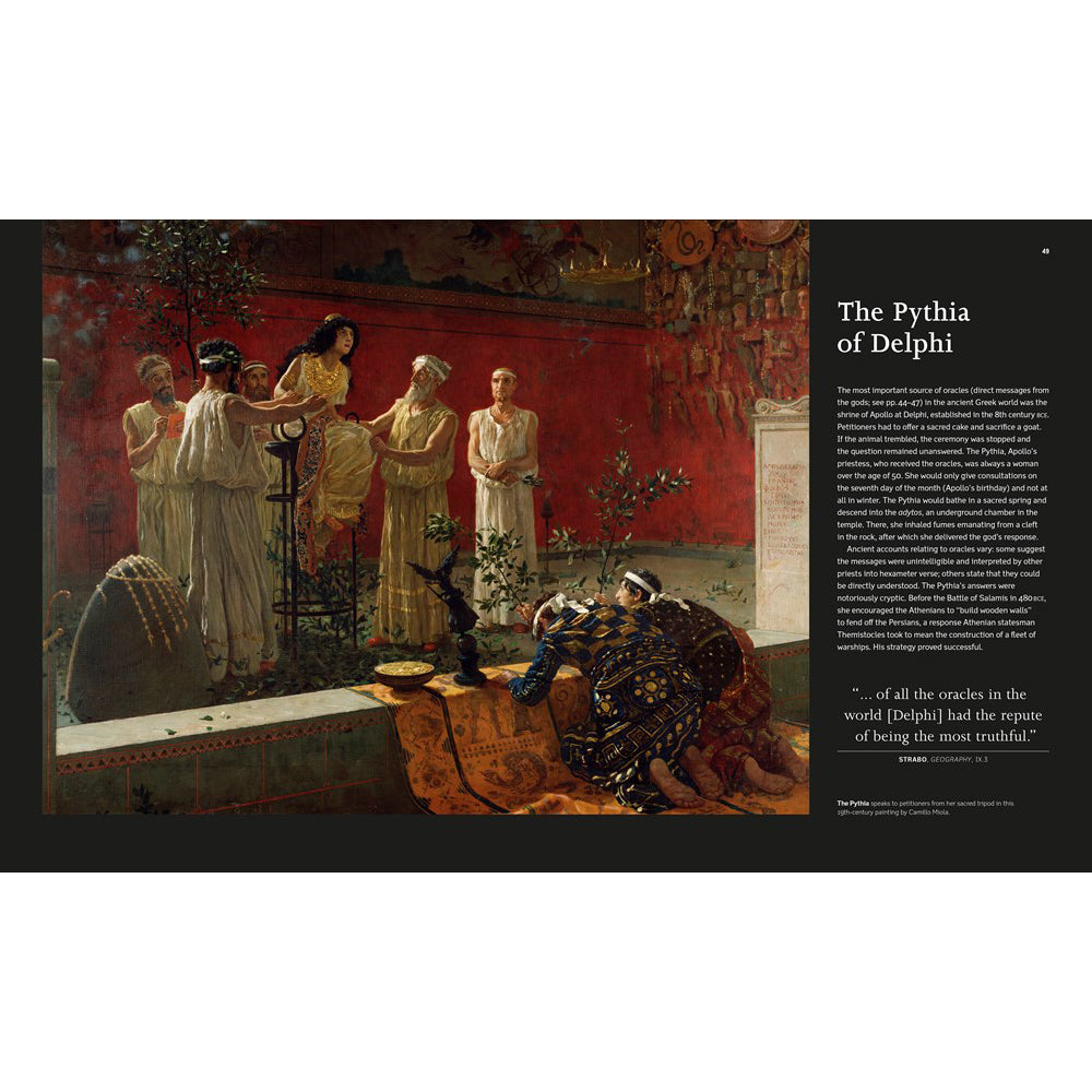 Book cover of 'A History of Astrology, Divination, and Prophecy' with decorative gold designs on a dark background.