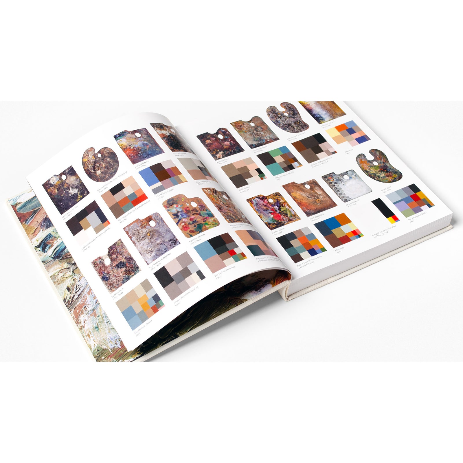 Cover of the book 'The Artist's Palette' by Alexandra Loske featuring a close-up of a paint palette with multiple colors mixed together.