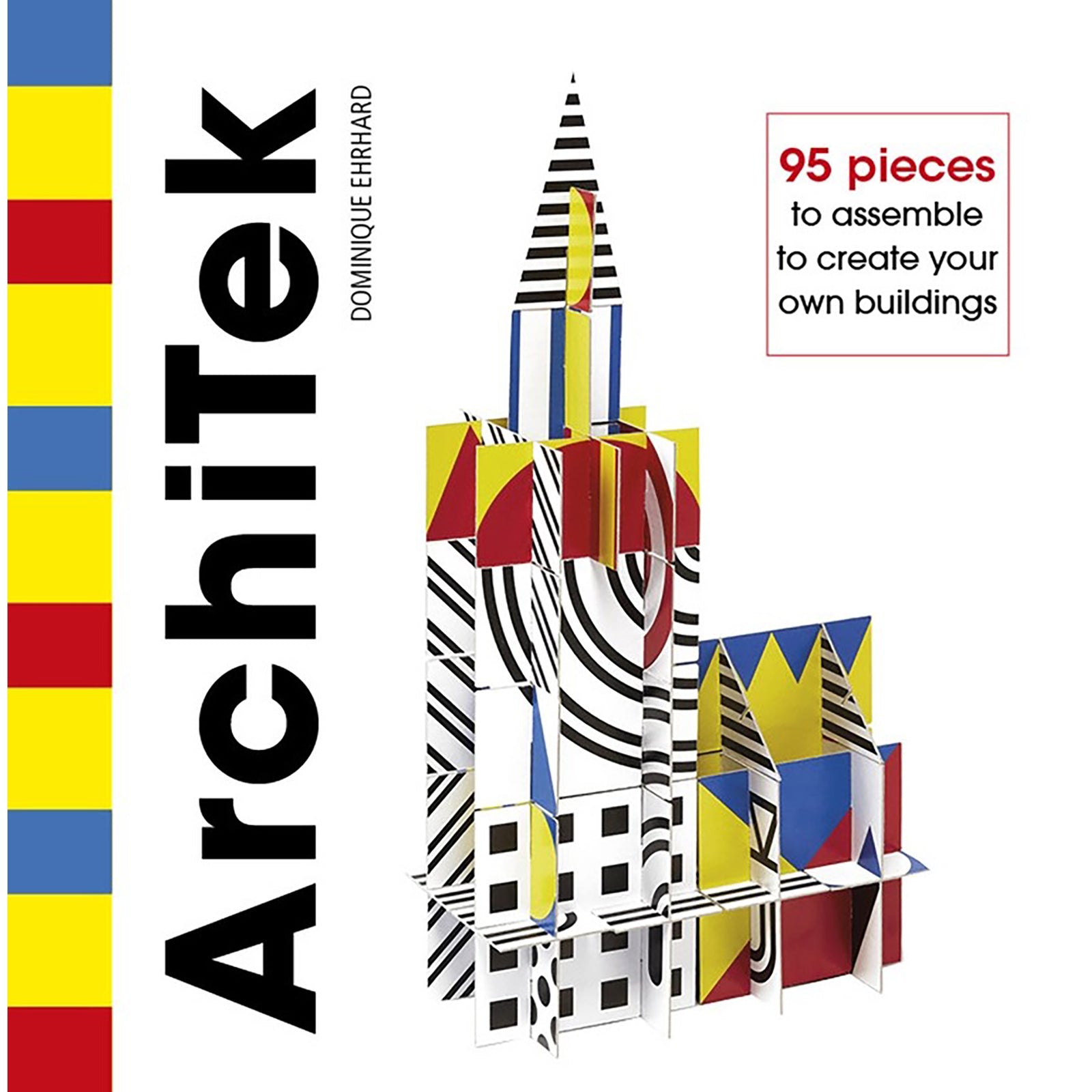 Architek building set packaging with colorful design and text on a white background