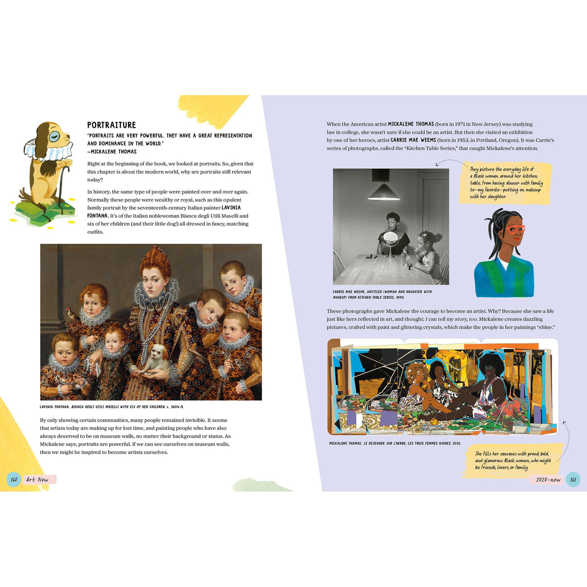 Illustrations in the interior of the book The Story of Art Without Men: An Illustrated Guide to Amazing Women Artists