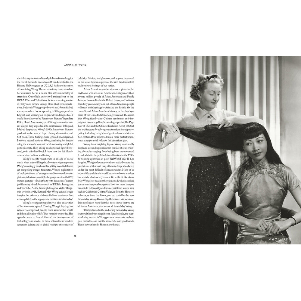 Book cover for 'Anna May Wong: An Intimate Portrait' by Shirley Jennifer Lim, featuring a black-and-white portrait of Anna May Wong with large white title text on a gray background.