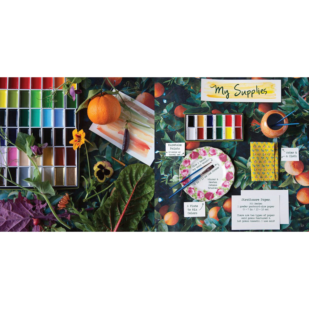 The Watercolor Feast: Learn to Paint Simple Fruits, Vegetables and Flowers