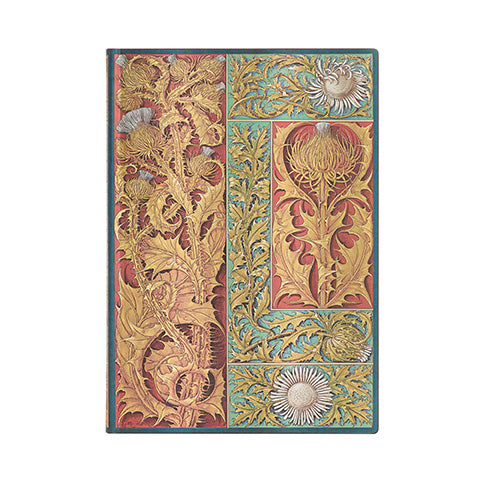 A cover of a Midi Unlined Journal featuring a colorful floral and animal pattern illustration.