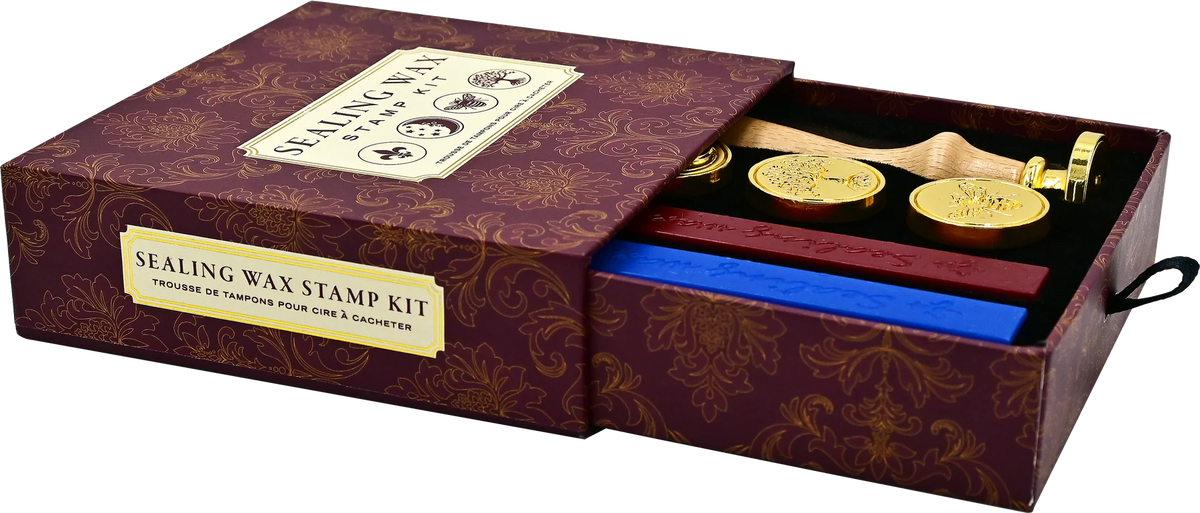 Sealing wax stamp kit with decorative box