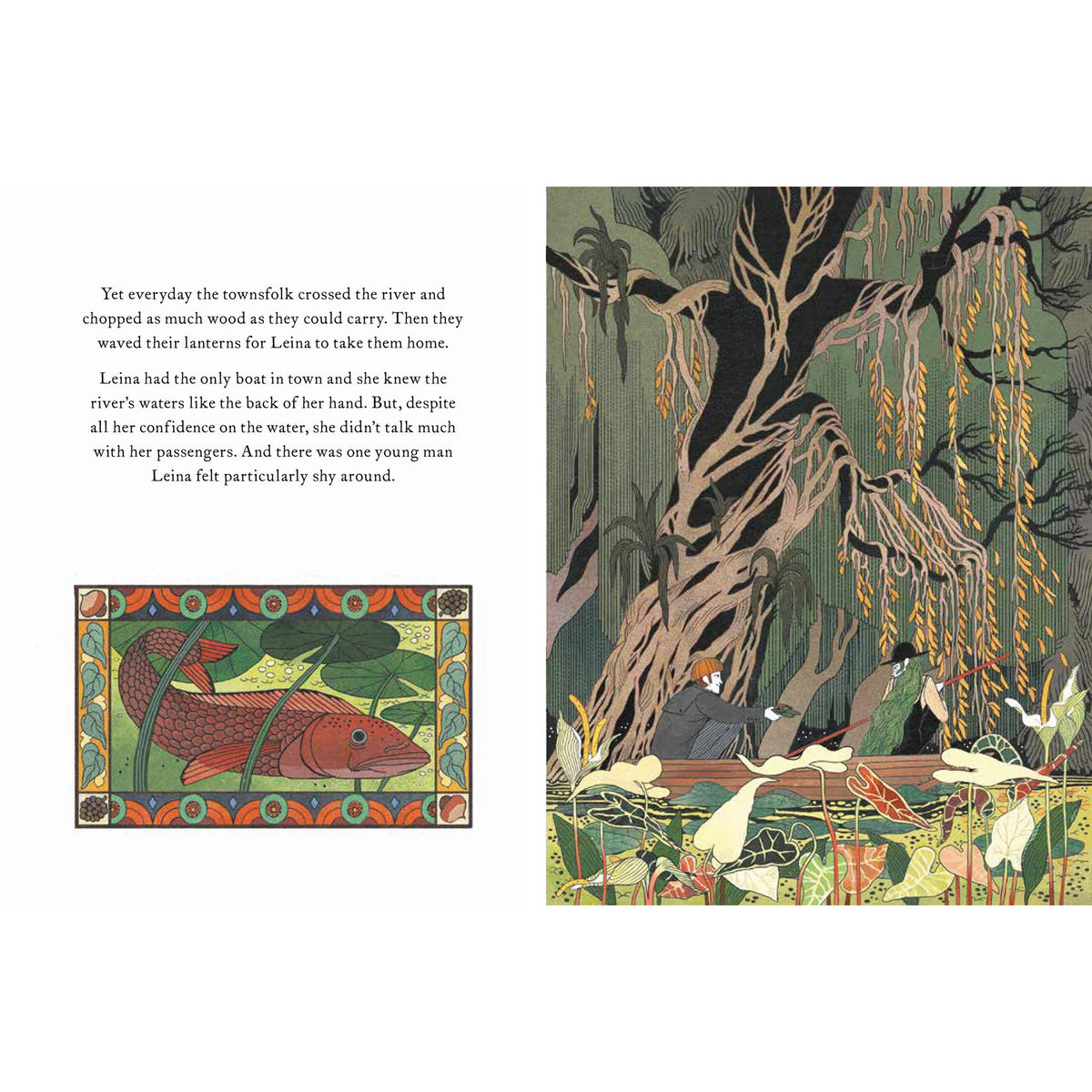 Interior book page  of the book Leina and the Haunted Forest