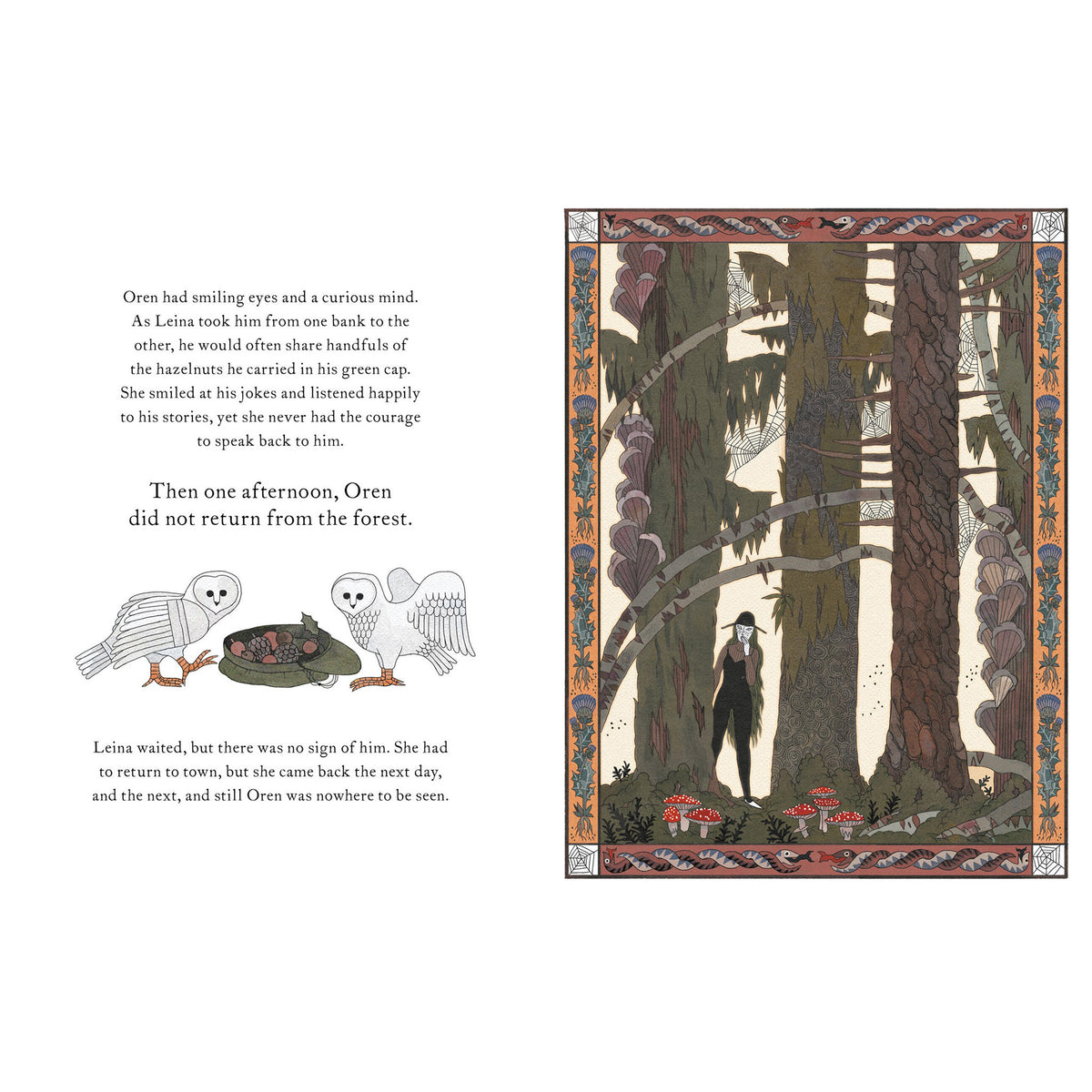 Interior book page  of the book Leina and the Haunted Forest