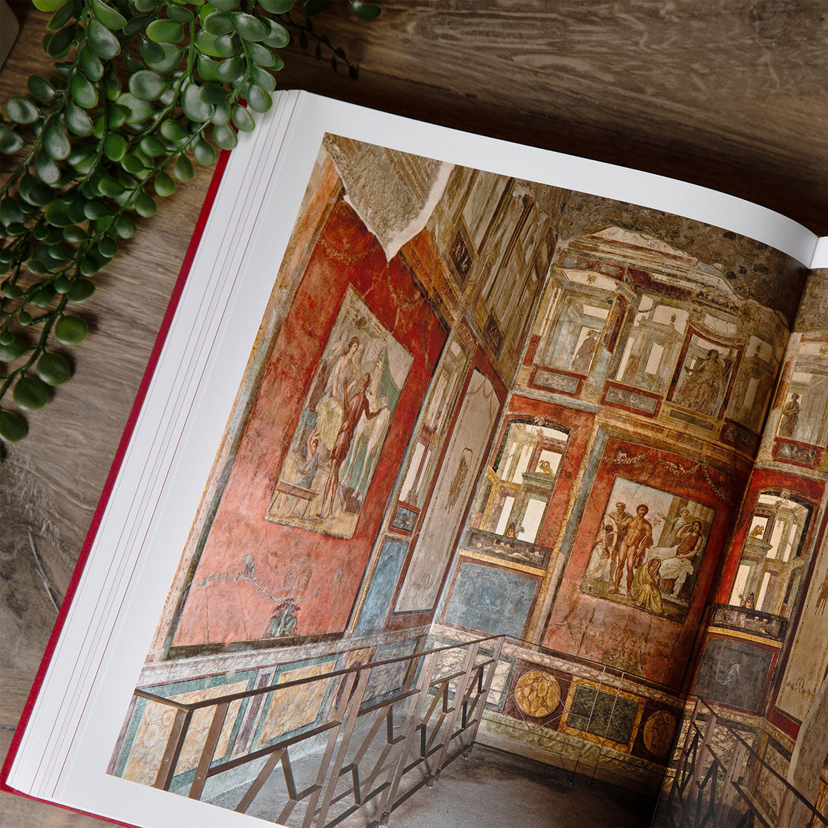 Inside pages of the book 'Inside Pompeii'.