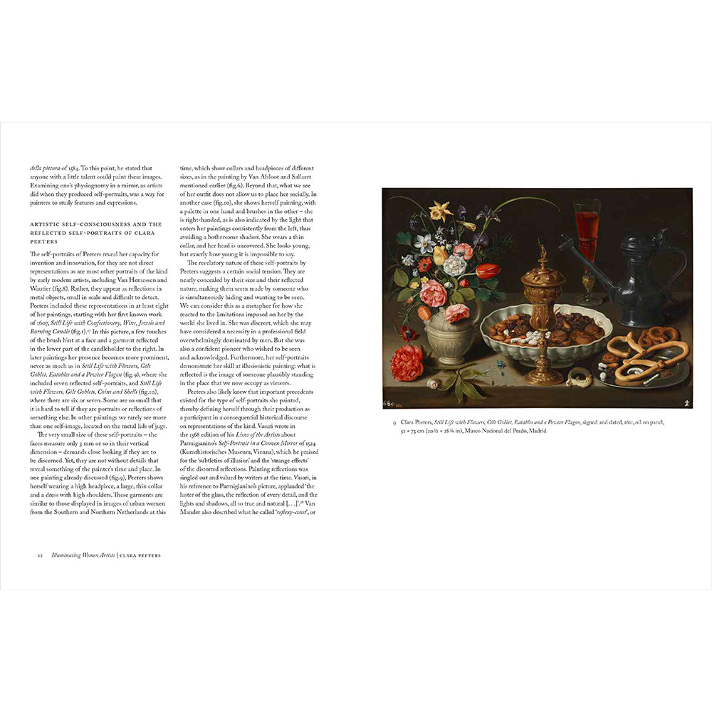 Cover of the book 'Clara Peeters' featuring a painting with a still-life composition, including a pie, vessels, and a drink, styled in a traditional and realistic art technique.