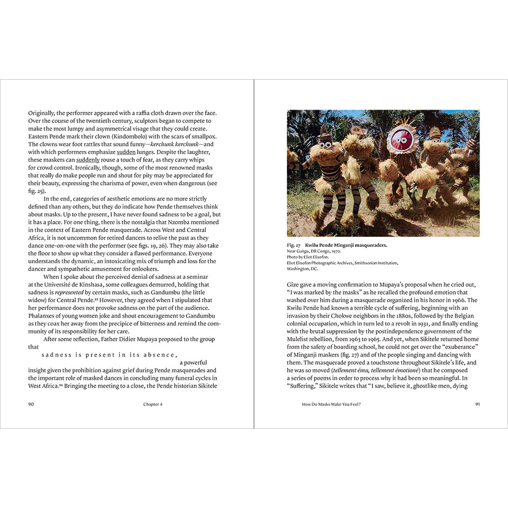 Book page with text and an image of a group of people in traditional attire.