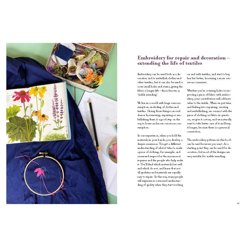 Interior page from Flowers, Fields and Forests: Simple Embroidery Projects Inspired by Nature