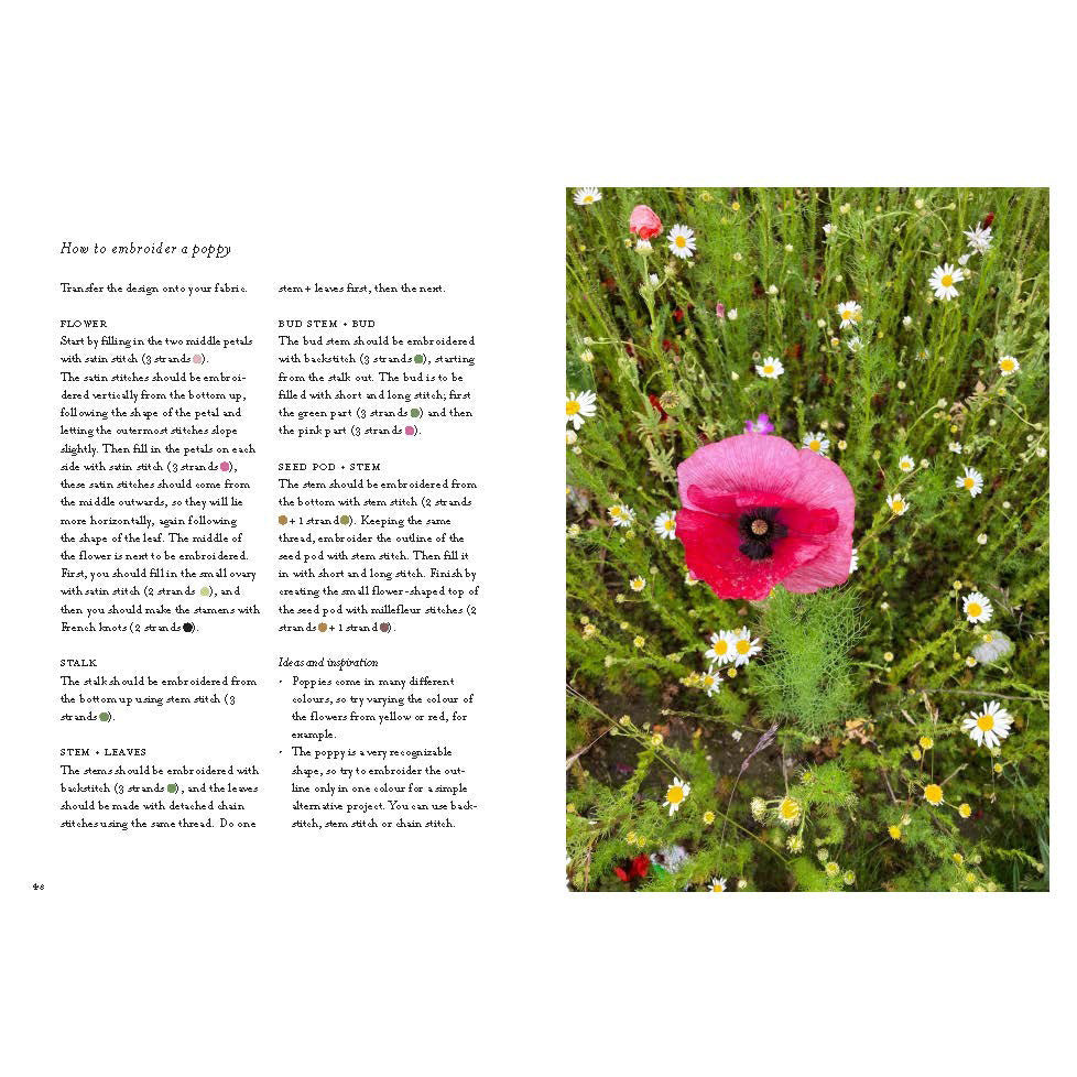 Interior page from Flowers, Fields and Forests: Simple Embroidery Projects Inspired by Nature