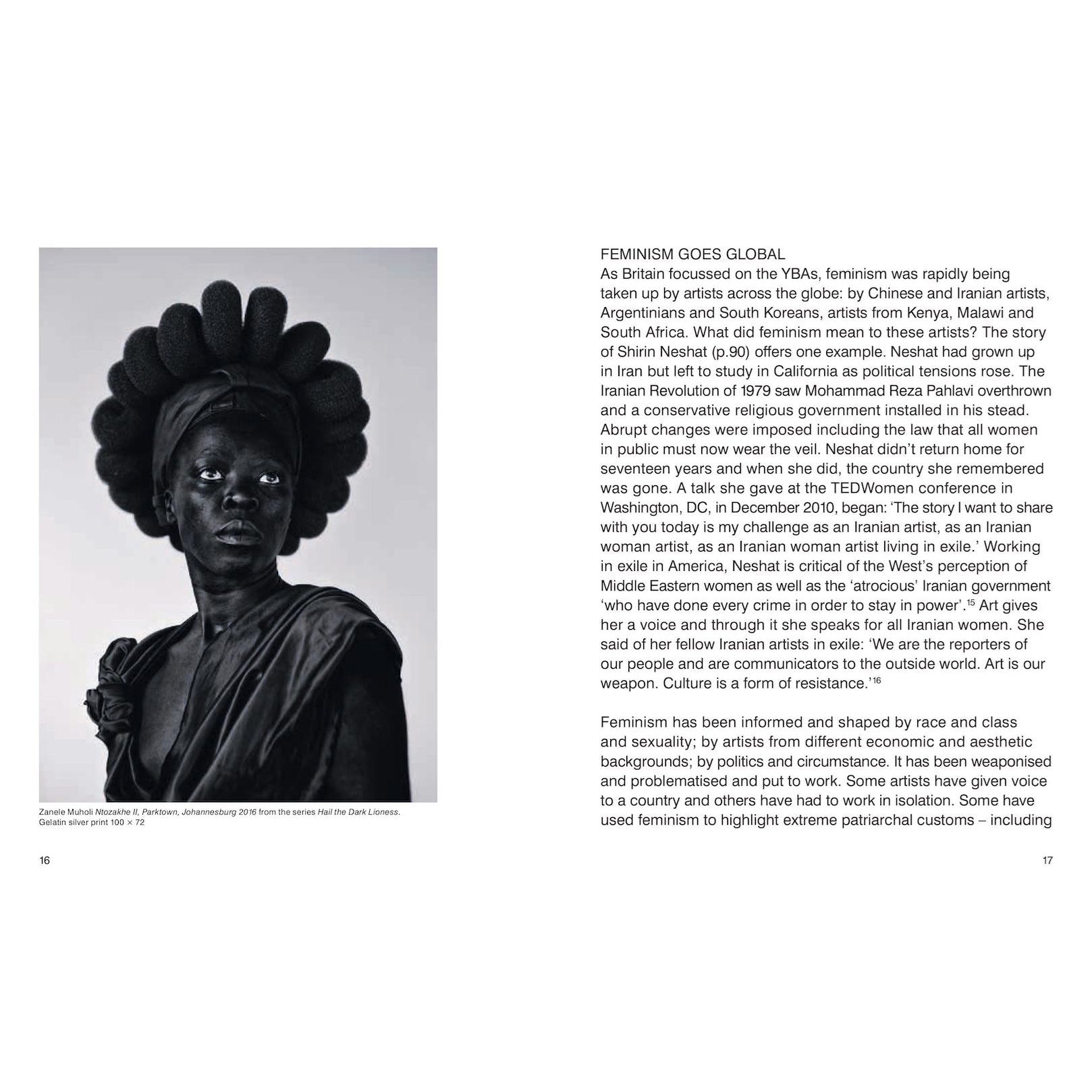 Book cover of 'A Little Feminist History of Art' by Charlotte Mullins with a vintage-style illustration of a woman covering a man's eyes with a fork.