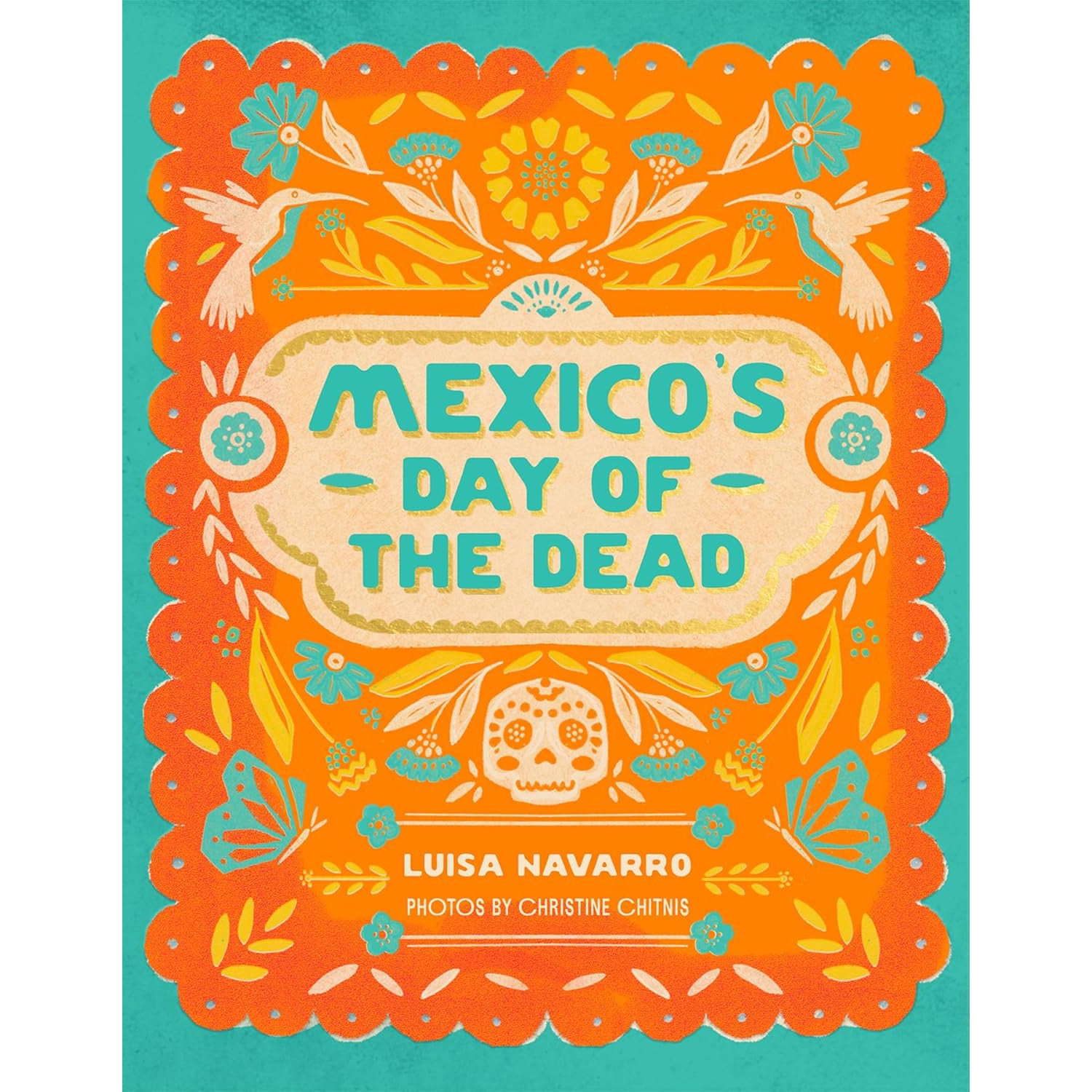 Book cover of 'Mexico's Day of the Dead' with colorful design and text.