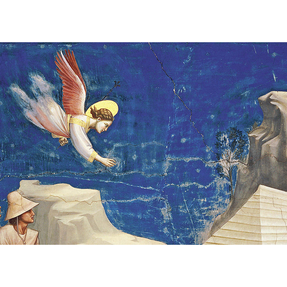 Book cover with blue textured background and white text about the history of blue from ancient Egypt to Yves Klein.