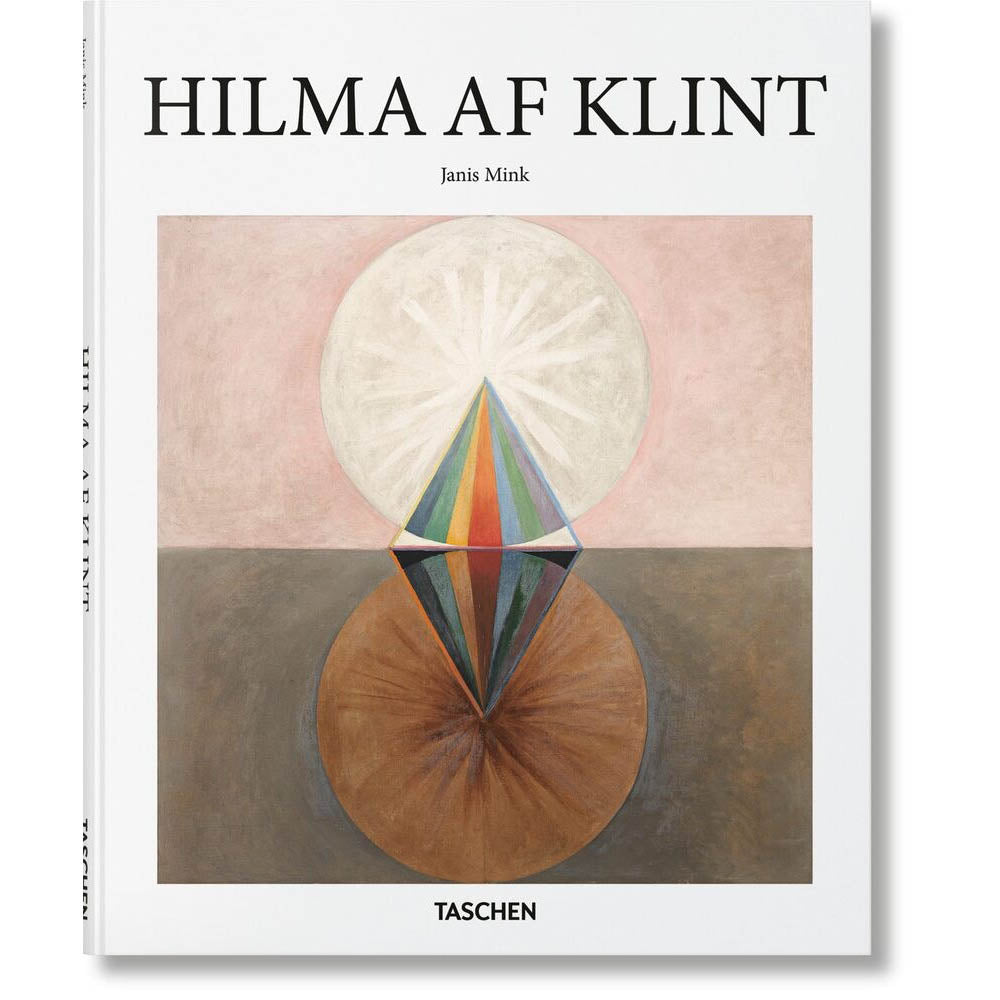 Book cover of 'Hilma af Klint' by Janis Mink with abstract art design on a white background