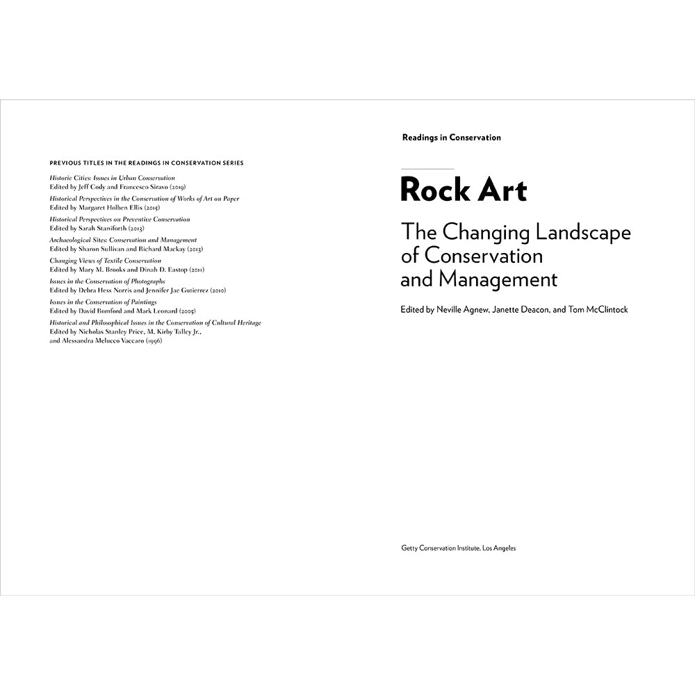 Rock Art: The Changing Landscape of Conservation and Management
