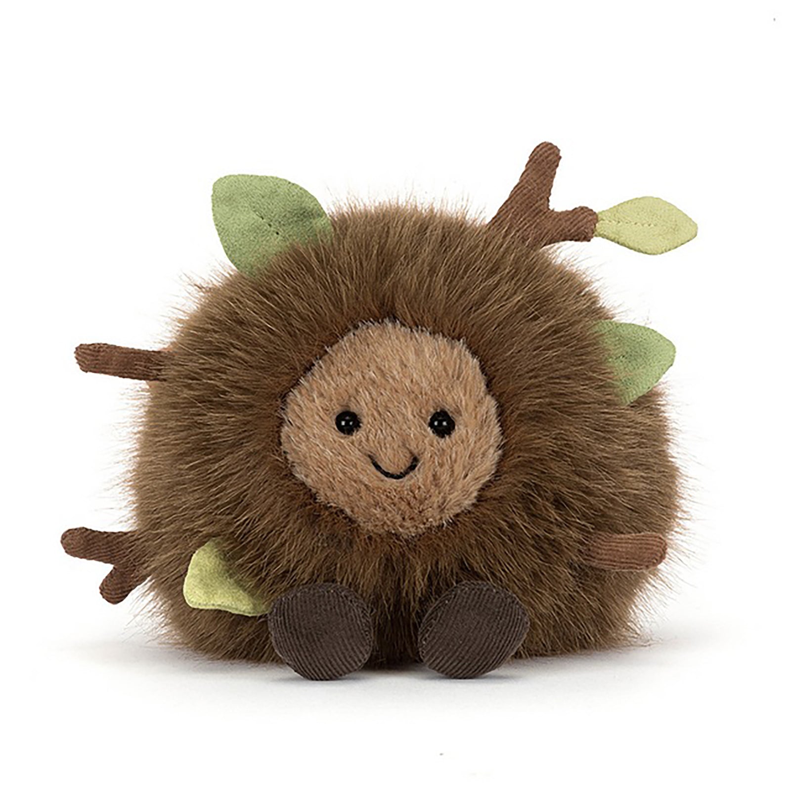 Plush toy with leaf-like ears on a white background