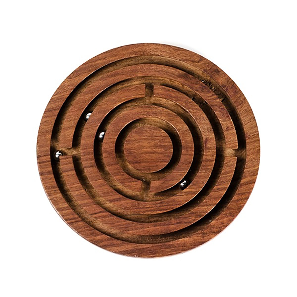 Hand Carved Wood Labyrinth Game
