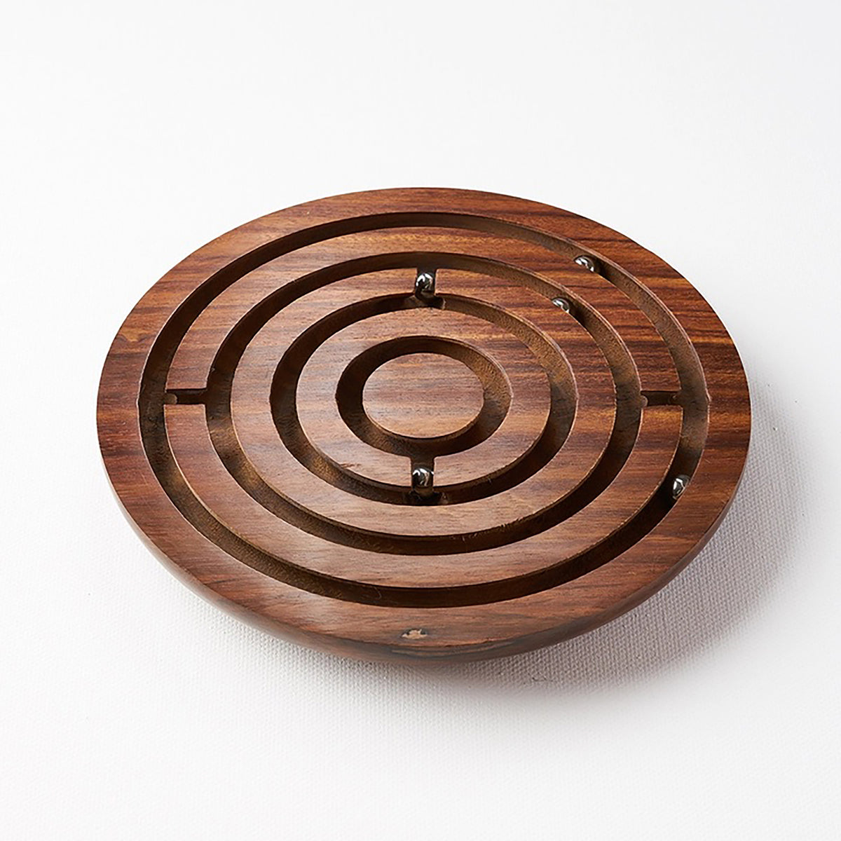 Hand Carved Wood Labyrinth Game