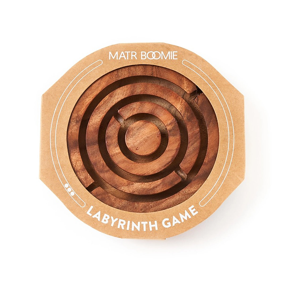 Hand Carved Wood Labyrinth Game