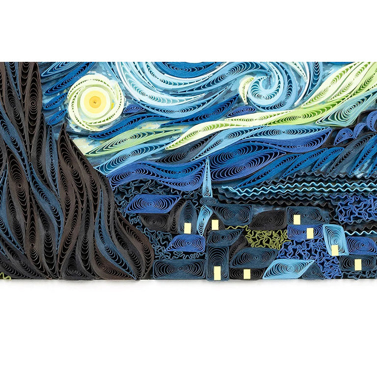 Van Gogh Starry Night Quilled Greeting Card