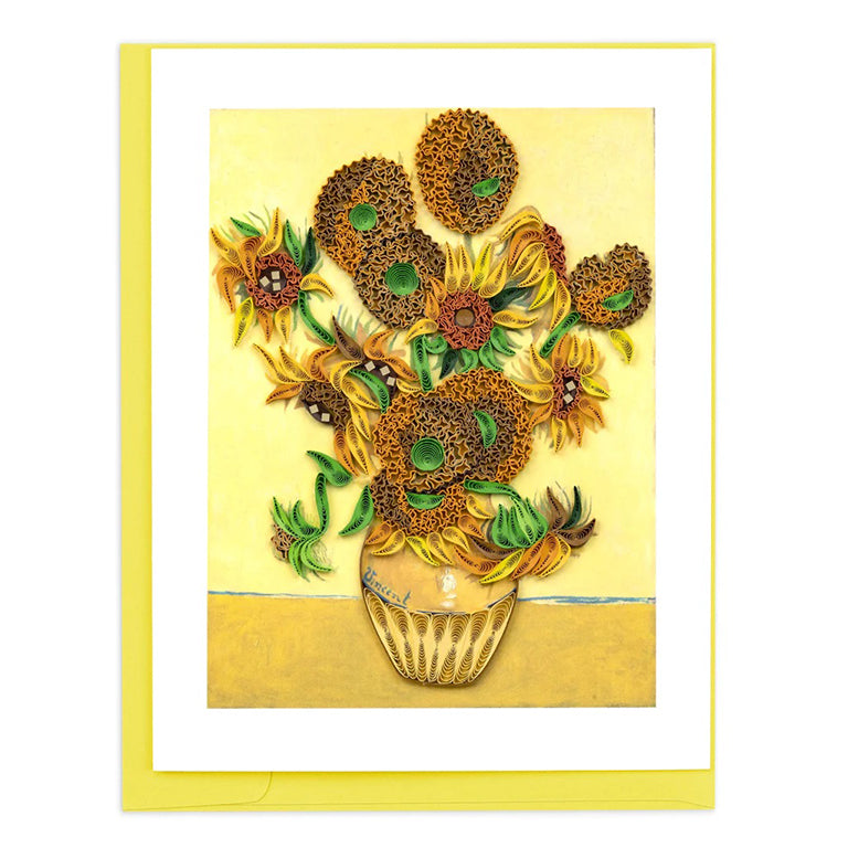 Van Gogh Sunflowers Quilled Greeting Card Getty Museum Store