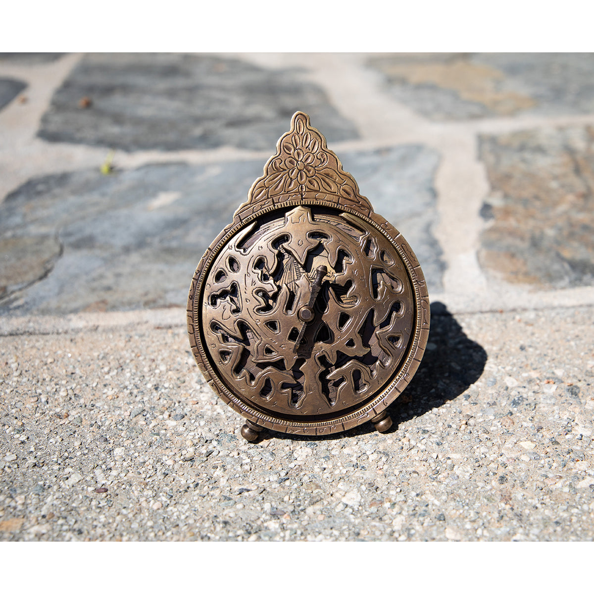 Hand Engraved Brass Desk Astrolabe