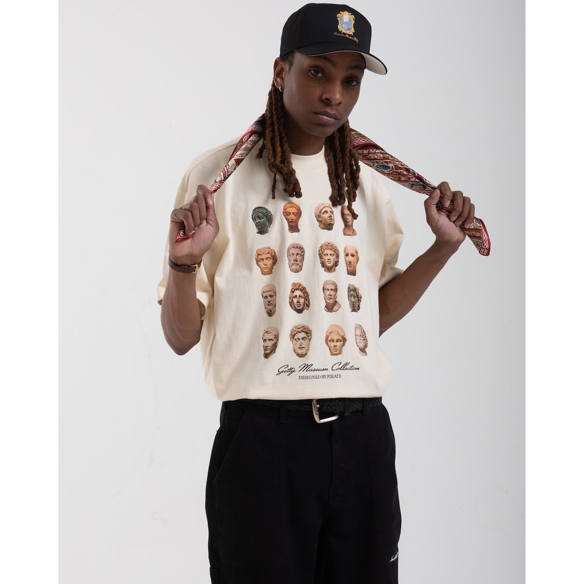 Sculpture Heads Graphic Tee - Cream