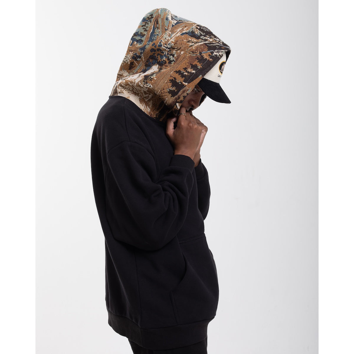Psyche at the Basketmakers Jacquard Tapestry Hoodie - Black