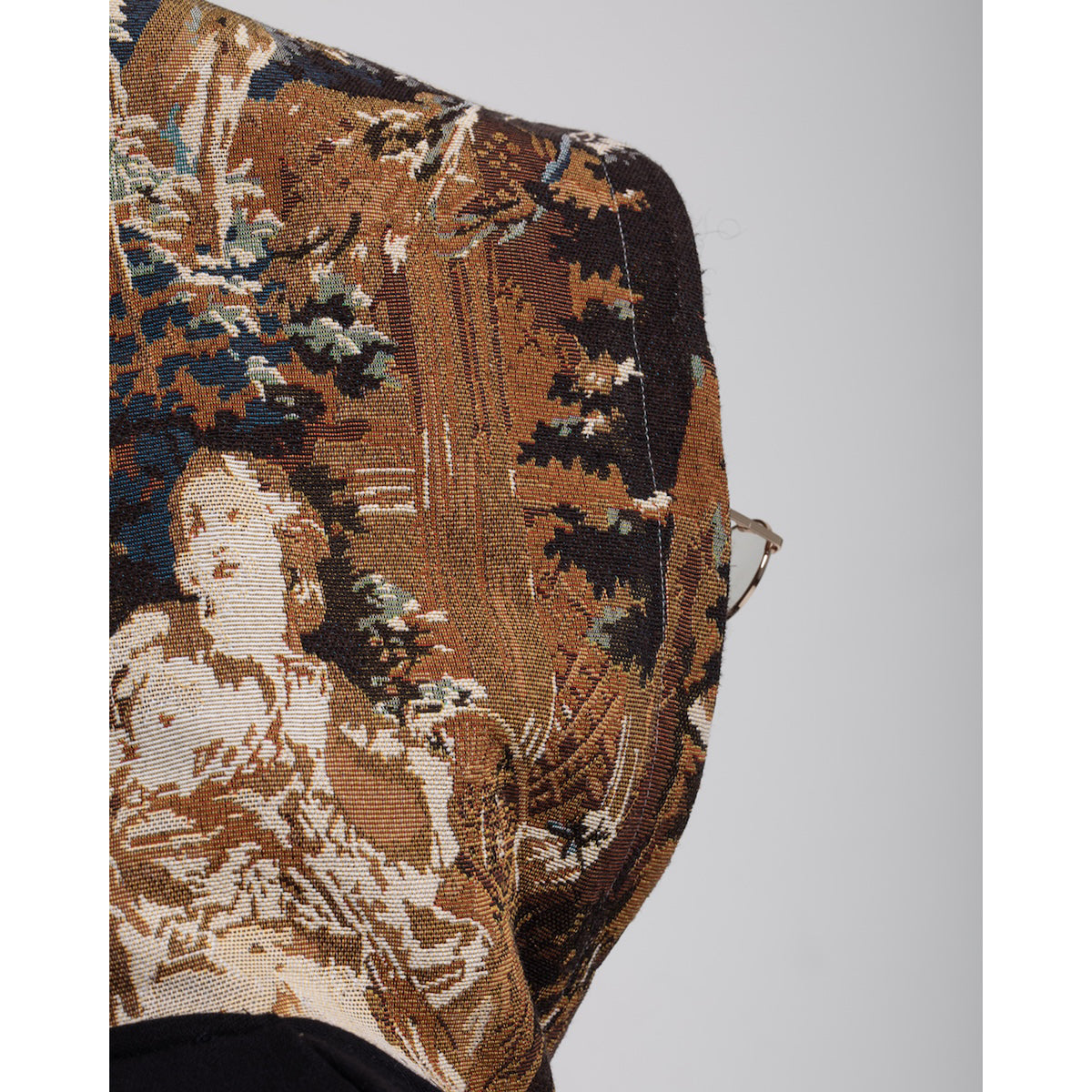 Psyche at the Basketmakers Jacquard Tapestry Hoodie - Black